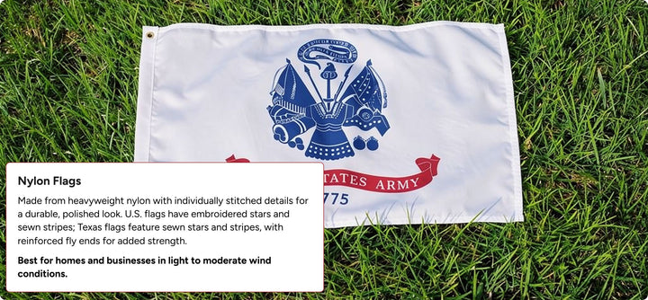 US Army Flags – Outdoor Nylon – Made In USA