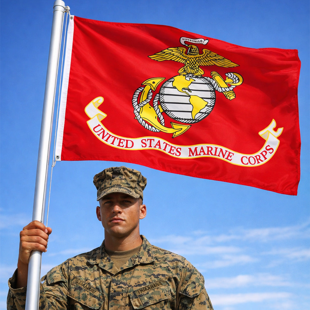 US Marine Corps  Flags – Outdoor Nylon – Made In USA