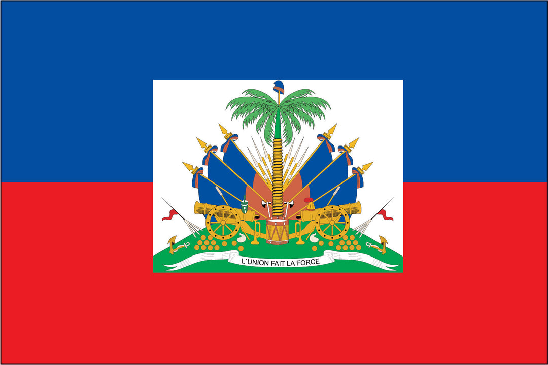 HAITI NYLON PRINT FLAG - 3x5