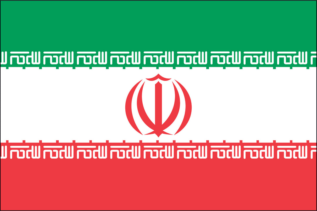 IRAN NYLON PRINT FLAG - 3x5