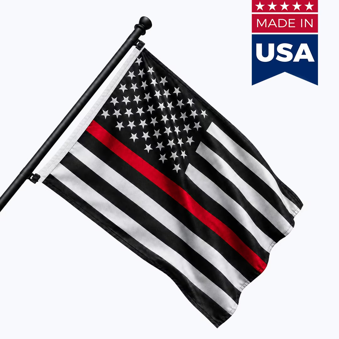 US Thin Red Line Firefighter Flag