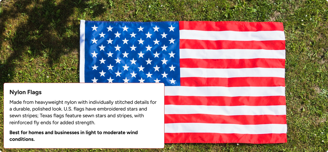USA Flags – Outdoor Nylon / Polyester – Made In USA