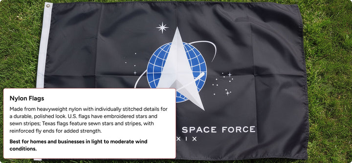 US Space Force Flags – Outdoor Nylon – Made In USA