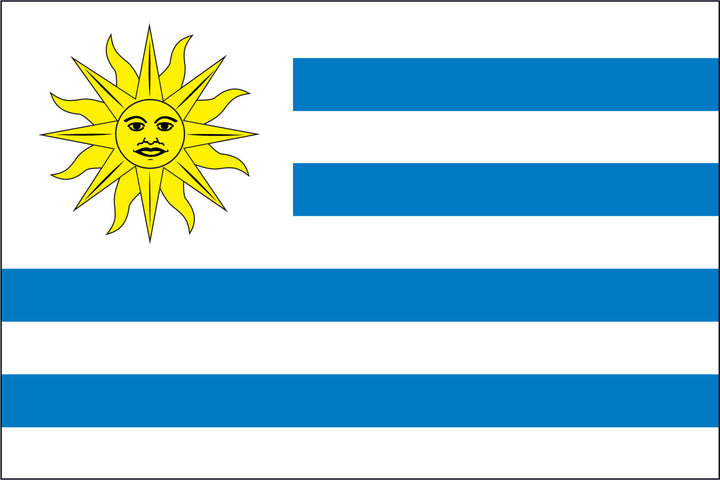 URUGUAY NYLON PRINT FLAG - 3x5