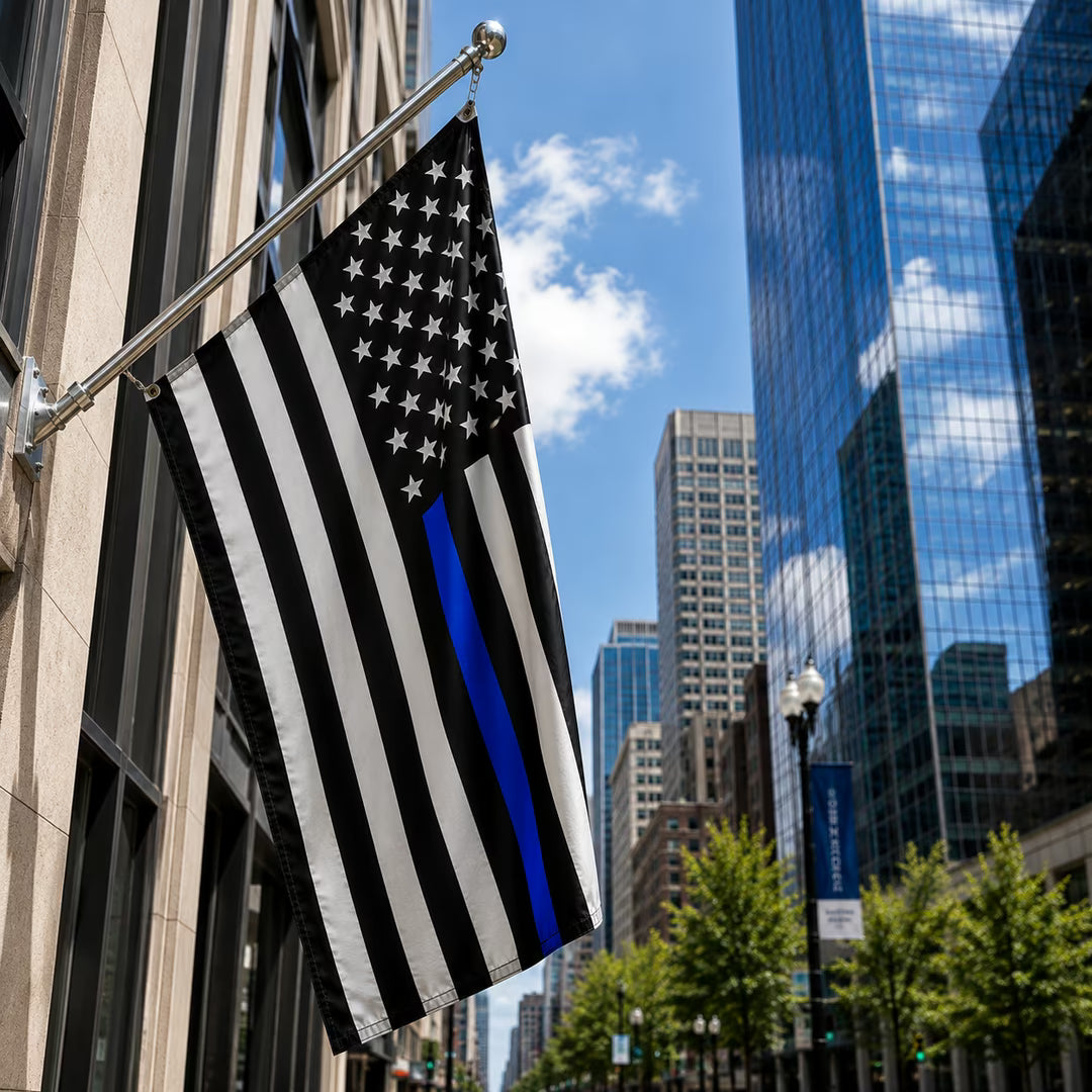 US Thin Blue Line Law Enforcement Flag