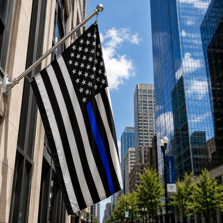 US Thin Blue Line Law Enforcement Flag