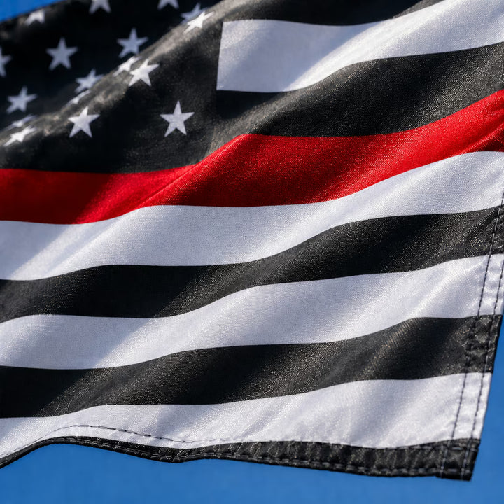 US Thin Red Line Firefighter Flag