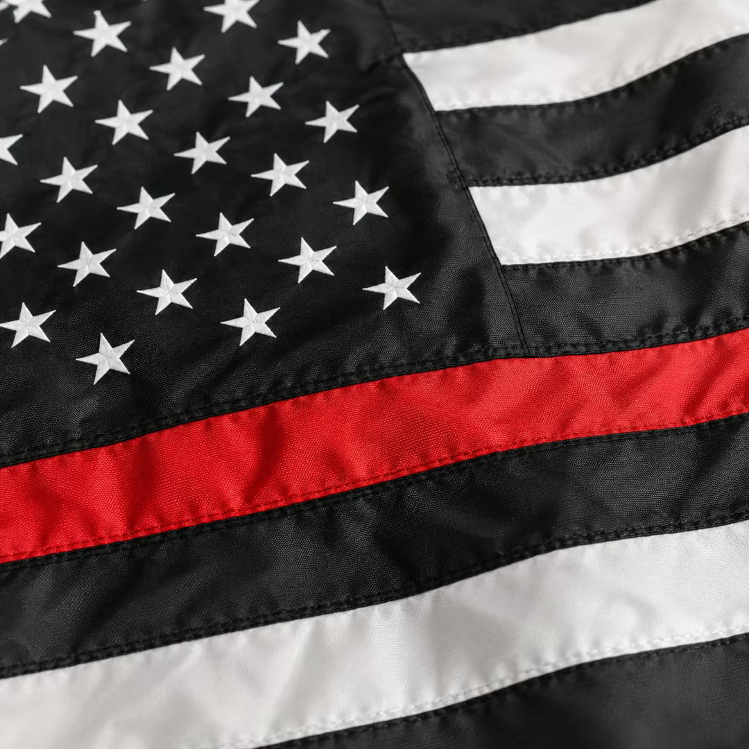 US Thin Red Line Firefighter Flag
